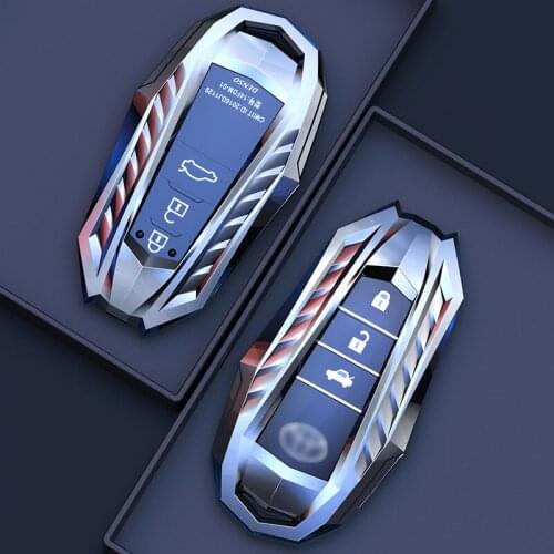 Aviation Zinc Alloy Car Key Cover Protective Cover For Toyota Crown Highlander RAV4 Camry Corolla Ralink Prado Prius Auto Parts