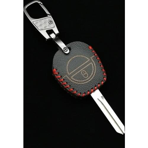 Carrying Genuine Leather Car Key Case Fob Cover For Nissan Micra Almera Primera X-Trail Keychain Key Ring Wallet