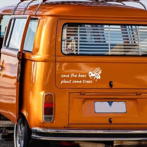 Black/Sliver Save the Bees Plant Some Trees Quote Car Sticker Small/Big Size Removable Waterproof Window Body Decal CL959