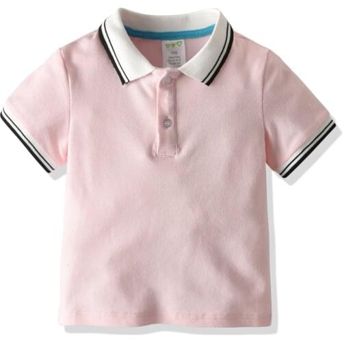 2 3 4 5 6 Years Toddler Boys T-shirts Casual Lapel Short Sleeve Tshirt for Boy Kids Clothing Summer Baby Boy Tops Children Tees