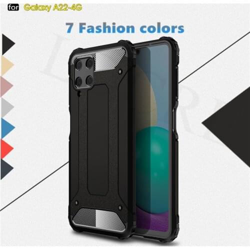 For Samsung Galaxy A22 Case Heavy Armor Hard Rubber Tough Silicone Phone Case for Galaxy A22 Cover for Galaxy A22 4G 5G A32 A12
