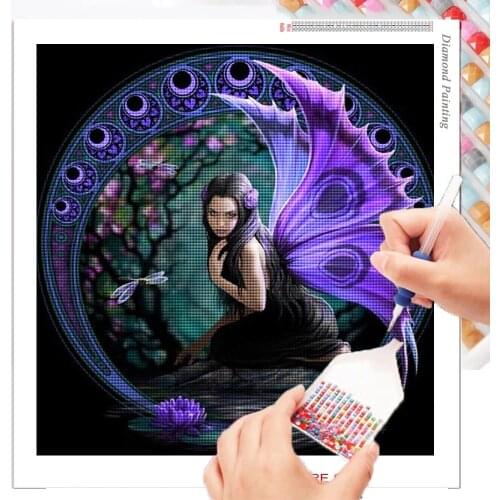 FIYO DIY 5D Diamond Painting "Butterfly Fairy" Full Diamond Embroidery Sale Picture Of Rhinestones For Kids Gifts 30x30cm
