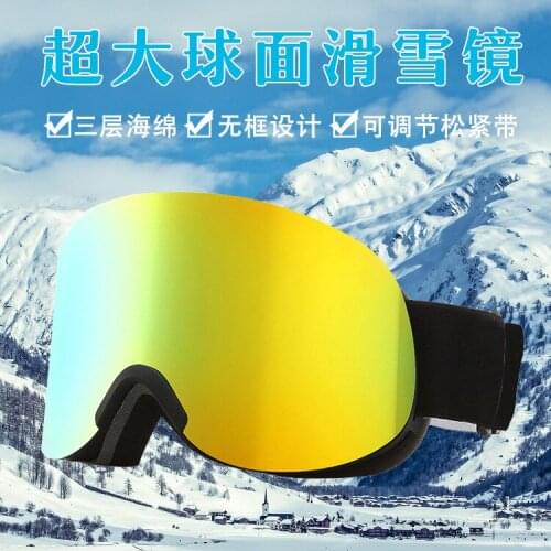 Ski Goggles Equipment Goggles Large Cylindrical Double Layer Anti-Fog Adult Men And Women Available Snow Protection Card Myopia