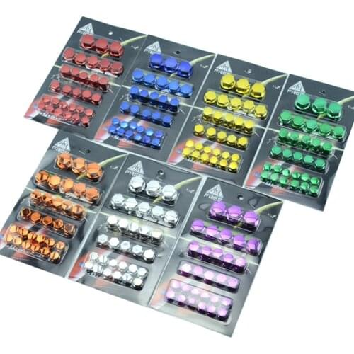 30pcs Motorcycle Modified Parts Head color chrome plated Screw Cover Decor Screw Cap Parts