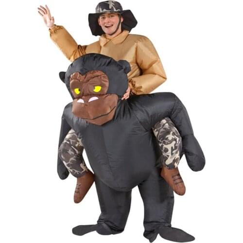 Inflatable Gorilla Costume Animal Themed Halloween Cosplay Costumes Purim Christmas Party Inflatable Suit for Women Men