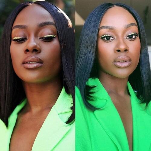 13x4 Bob Wig Lace Front Human Hair Wigs 4x4 Bob Closure Wig Brazilian Straight Bob Frontal Wig With Natural Hairline 150