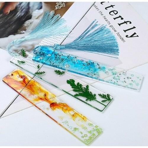 Rectangle Resin Mold Silicone Transparent Resin Epoxy Casting Mould Bookmark Jewelry Making Tools Mould Diy Handmade Craft
