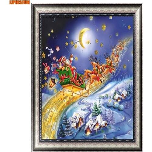 LIPHISFUN Handmade Cross Stitch Embroidery Diamond Painting Full Drill Home Decor Square/round Santa Claus