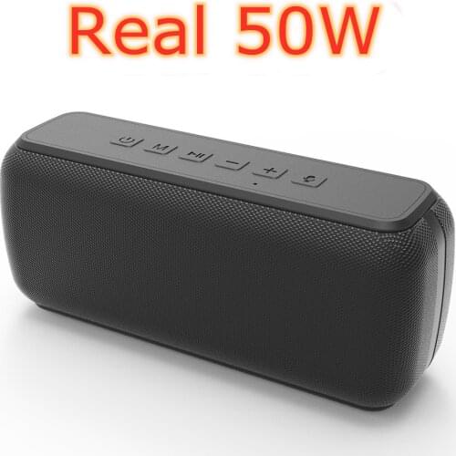 X7 50W High Power Waterproof Outdoor Portable Bluetooth Speaker TWS Stereo Subwoofer Column Music Center Soundbar caixa de som