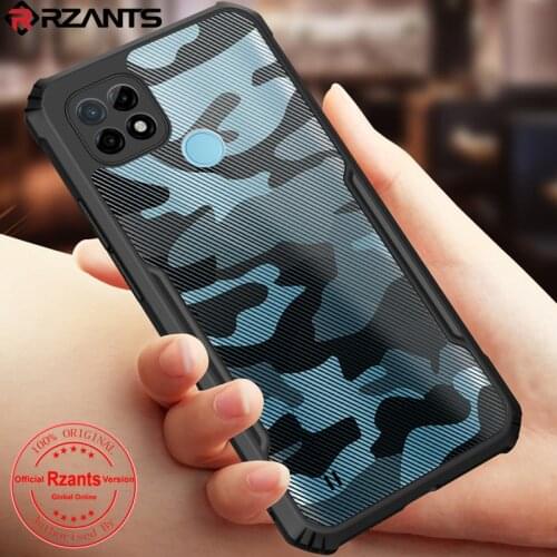 Rzants For OPPO Realme C21 Realme C25 Realme C20 Case Hard [Camouflage Beetle] Hybrid Shockproof Slim Crystal Clear Cover Double