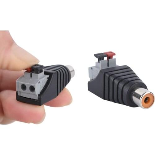 1pc Speaker Wire Cable To Audio Male Cable Professional Jack Press Plug RCA Connector Adapter Cable