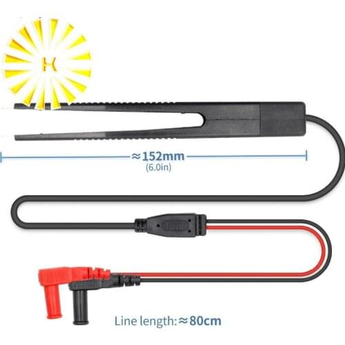 1PC SMD SMT Test Leads Chip Component LCR Testing Tool Tester Clip Meter Pen Lead Probe Tweezers Capacitor Resistance Connector