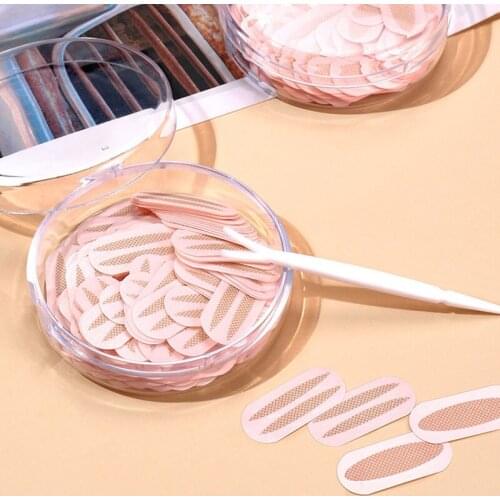 150Pairs Half Moon Olive Shape Lace Double Eyelid Sticker Transparent Invisible Self-adhesive Eyelid Tape Sticker Beauty Tools