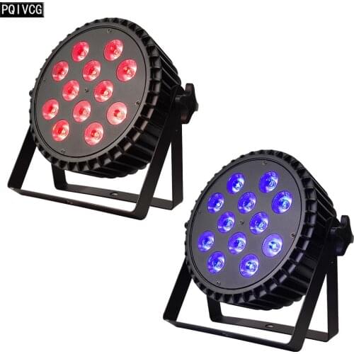 2 pcs Aluminum 12x18w RGBWA UV 6in1 led par light dmx stage dj light Wall washer party dyeing light