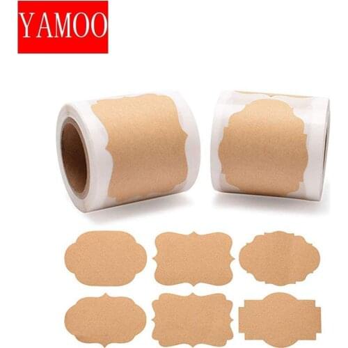 250pcs per roll 2*1.2inch Blank Stickers scrapbooking labels sticker for Package and wedding decoration DIY stationery sticker