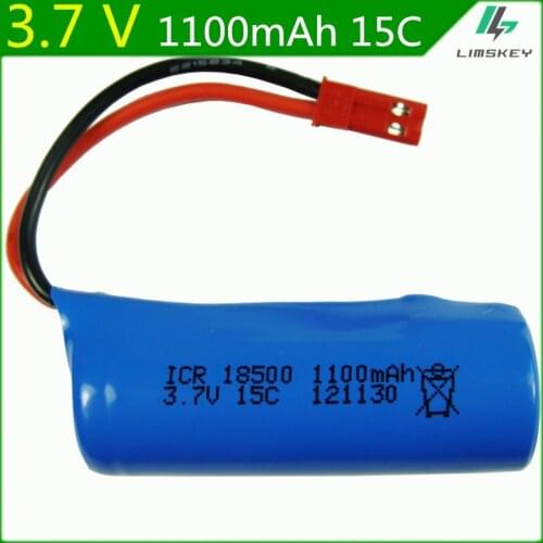 3.7V 1100mAH Lipo battery For FT008 H227-33 Remote control helicopter JST plug Lipo battery 3.7V 1100mAH 18500 15C S900