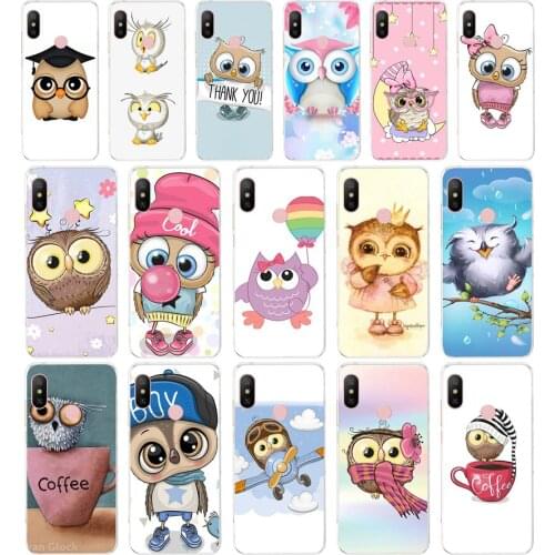 46AA Luxury fashion cute starry owl gift Soft Silicone Tpu Cover phone Case for Xiaomi Redmi 6 Pro 6A 7A Note 6 Pro 7 case