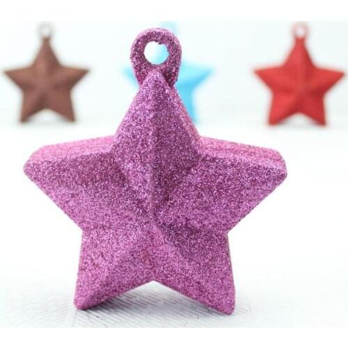 50pcs Creative Star Pendant Gravity Block Helium Balloon Weights Pentagram Balloon Accessories Party Decorations SN3171