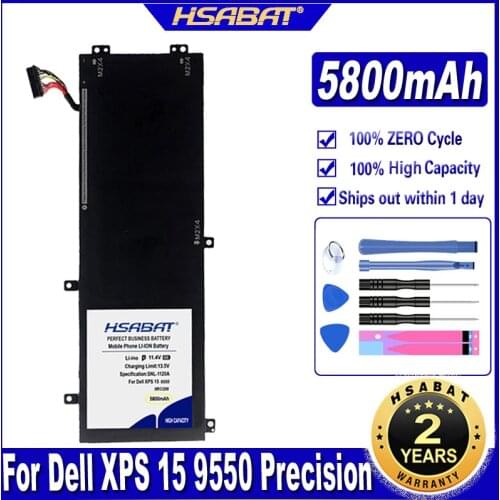 HSABAT 62MJV M7R96 P56F RRCGW 5800mAh Battery for DELL XPS 15 9550 Precision 5510 XPS 15 9570 Batteries