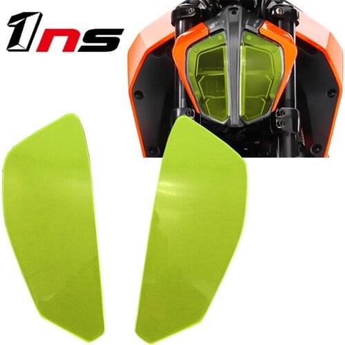 High Quality Motorcycle Accessories Acrylic Clear Grille Headlight Protector Guard Lense Cover For DUKE790 DUKE390 DUKE 390