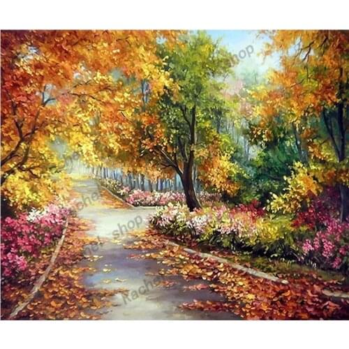 Diamond Embroidery Diy Diamond Painting Cross Stitch Kits Diamond Mosaic Autumn scenery Full Square Diamond Embroidery CE001