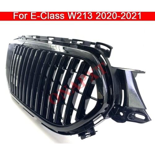 For E-Class W213 2020-2021 to Maybach Car Styling Middle grille Silver Black front bumper grill Auto Center Grille vertical bar