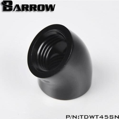 Barrow G1/4 45 Degree Adapter Reversing Fitting Female to Female For Computer Water Cooling TDWT45SN