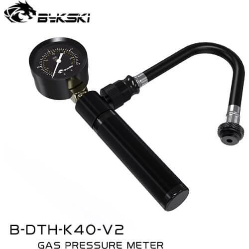 BYKSKI G1/4" Gas Pressure Meter ,Custom PC Case Liquid Cooling Leaker Tester,Watercooler Leak Cheak Device ,B-DTH-K40-V2