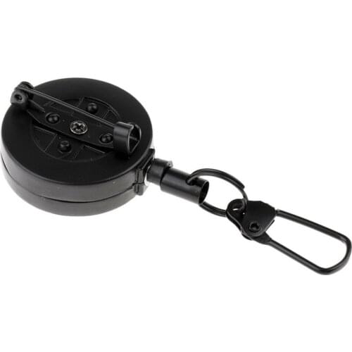 Stainless Steel Cord Wire Fishing Zinger Key Chain Carabiner Clip Retractor Tool Compact Design Replacement Tackles