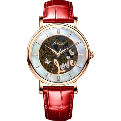 LOBINNI Fashion Women Watch Top Luxury Brand Ladies Automatic Watches Mechanical Wristwatches Waterproof Sapphire Pearl Dial