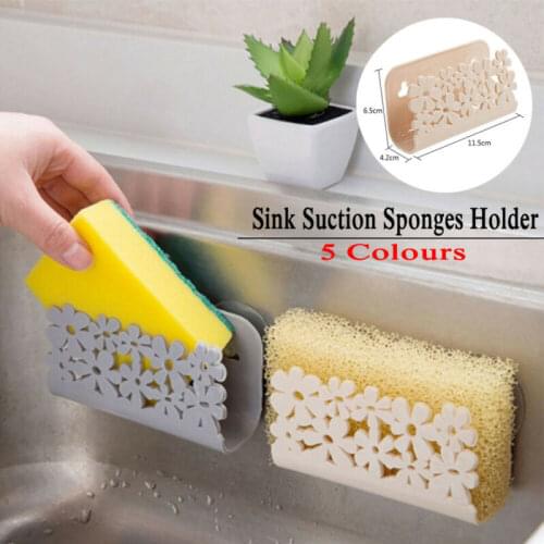 Sponge Holder Rack Sink Caddy Home Kitchen Organizer Storage Tool Hanger Basket Kitchen Bathroom Sink Holder