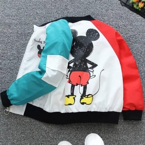 Childrens Clothing Childrens Cartoon Minnie Jacket Boys Girls Baby Spring and Autumn Jacket Childrens Zipper Cardigan Jacket