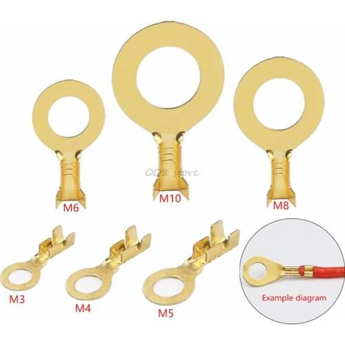DJ431 O Type Open Barrel Wire Crimp Copper Terminal Connerctor cold pressed terminal copper open nose bare terminal