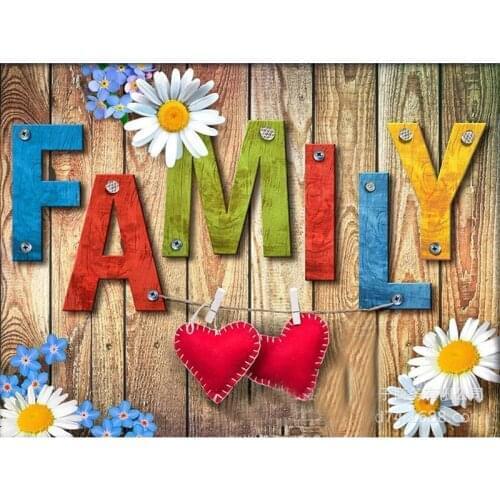 GATYZTORY 5D DIY Diamond Painting FAMILY Cross Stitch Kit Full Drill Diamond Embroidery Mosaic Letter Art Picture Home Decoratio