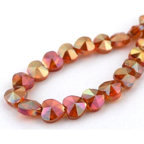 20pcs 10x10MM Heart Crystal Beads Crystal Glass beads Faceted Crystal Beads Curtains Chandelier Light DIY Beads