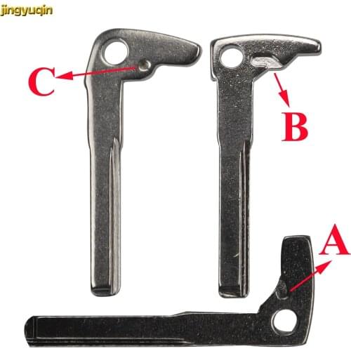 Jingyuqin 10pcs Remote Smart Key Blank Fob Replacement for Mercedes Benz Smart Chrome Uncut Blade lade Insert