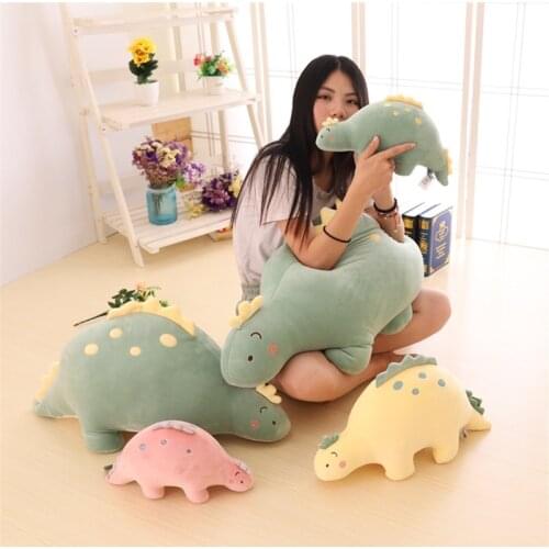 Kawaii Cartoon Puzzle Bobble Plush Dolls Pink Green Yellow Dinosaur Plush Pillow Kids Stuffed Animals Plush Toys Birthday Gift