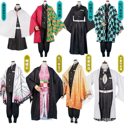 Anime Kimono Demon Slayer Kimetsu no Yaiba Tanjirou Nezuko Cosplay Costume
