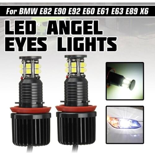 2x 120W H8 Angel Eye Halo Ring Light Auto Lighting 6000K For BMW E82 E87 E88 E90 E91 E92 E93 E60 E61 E63 E64 E84 X1 E70 X5 E89