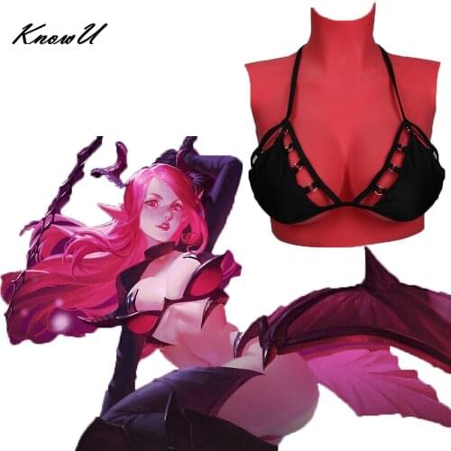 KnowU Cosplay Red Breast Forms Fake Boobs Crossdresser Shemale Tits Crossplay Transgender