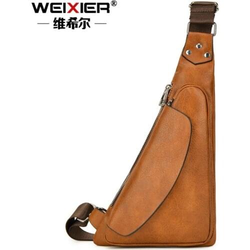 Fashion men bag retro summer small bag new product PU chest bag personality dumpling-shaped shoulder bag cross-body chest bag