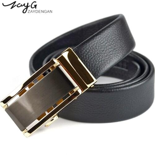 ZAYG Mens Designer Luxury Belt Fashion Style Belts For Men High-grade Automatic Alloy Buckle Belt Businessman Classic Belt