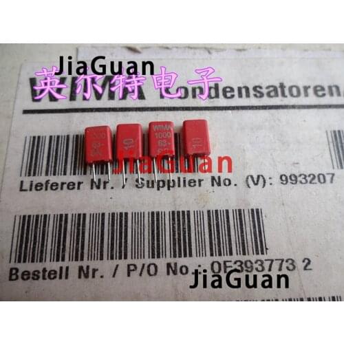 20pcs NEW WIMA MKS02 0.001UF/63V P2.5MM audio film capacitor mks02 102/63v MKS-02 1N/63V MKS2 102 63V 1000PF 1NF