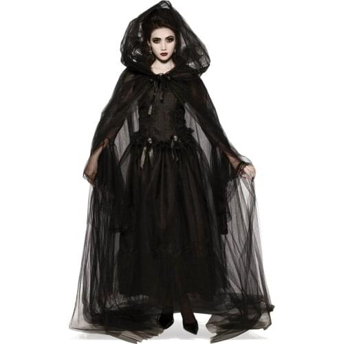 New Halloween adult Ghosts Witch Dress Demon Vampire Costume Dark Suit Devil Ghost Bride Costumes Scary Clothes