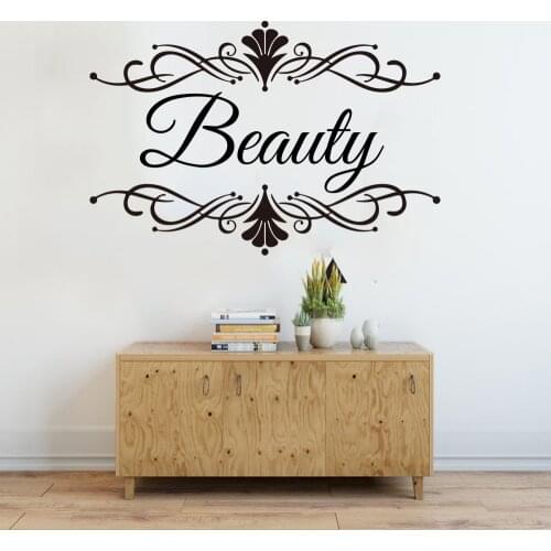 Custom Name Beauty Hair Nail Salon Spa Name Swirl Wall Window Decals Stickers Art Mural Shop Decor Hair Nail Salon Spa Vinyl