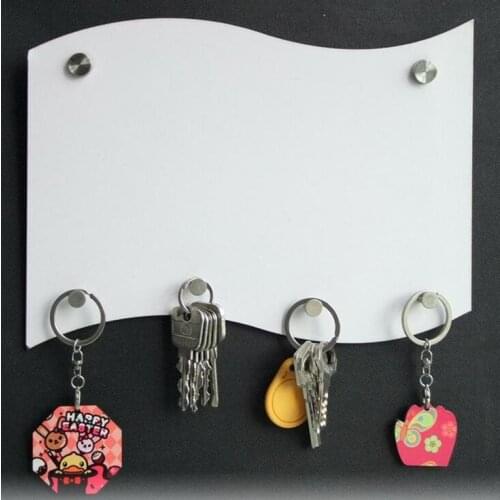 MDF Key Holder Hanging Board Sublimation Blank Hang Plates Flag Shape Boards Custom Diy Bathroom Kitchen Accessories#170