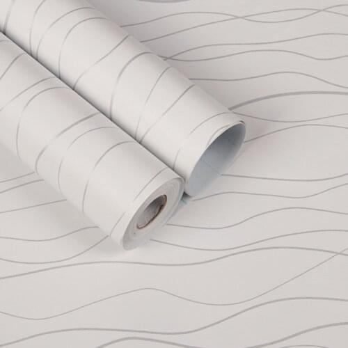 Modern Solid Color Striped Wallpaper Vinyl Stickers Bedroom Living Room Hotel Dormitory Self Adhesive Wall Papel Mural Decor