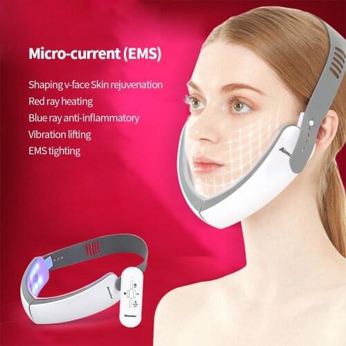 EMS Face Massager LED Photon Light Therapy Facial Skin Care Tool V Face Lifting Slim Skin Rejuvenation Remove Wrinkle Anti-aging