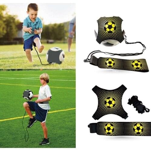 Kids Adult Control Skills Kick Ball Football Strap Training Aid Durable Elastic Returner Practice Soccer Trainer Belt Accessory