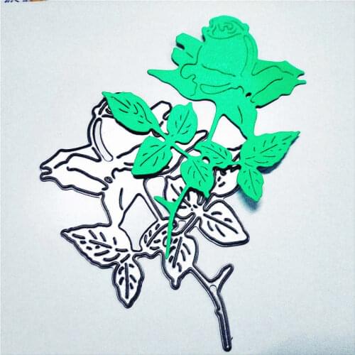 Die Cutting dies Leaf rose metal craft paper die Scrapbooking/DIY Embossing mould Easter New Year